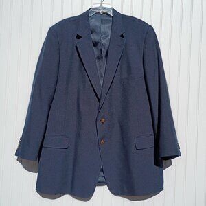 HARDWICK CLOTHES Jacket Men's 52L Navy Blue Brass Buttons Blazer Sport Coat Vtg